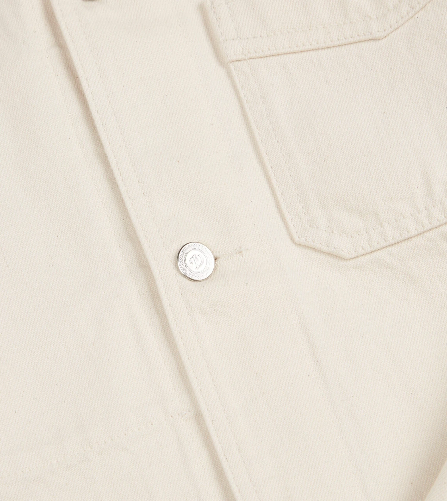 Ecru Selvedge Denim Five-Pocket Chore Jacket 8 Ecru Selvedge Denim Five-Pocket Chore Jacket - Image 6