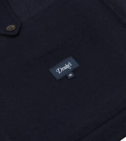 Navy Melton Wool Donkey Chore Jacket -Drakes Shop DR2A1B23509 01250 6