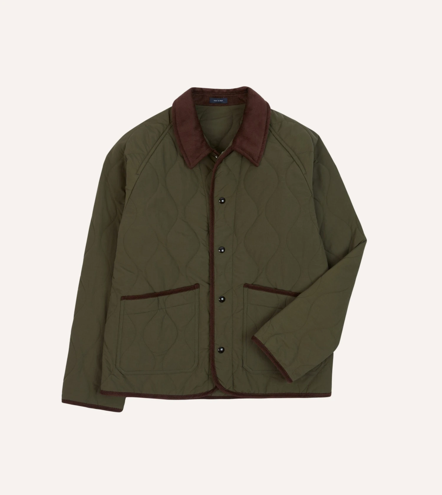 Olive Quilted Nylon Jacket 3 Olive Quilted Nylon Jacket