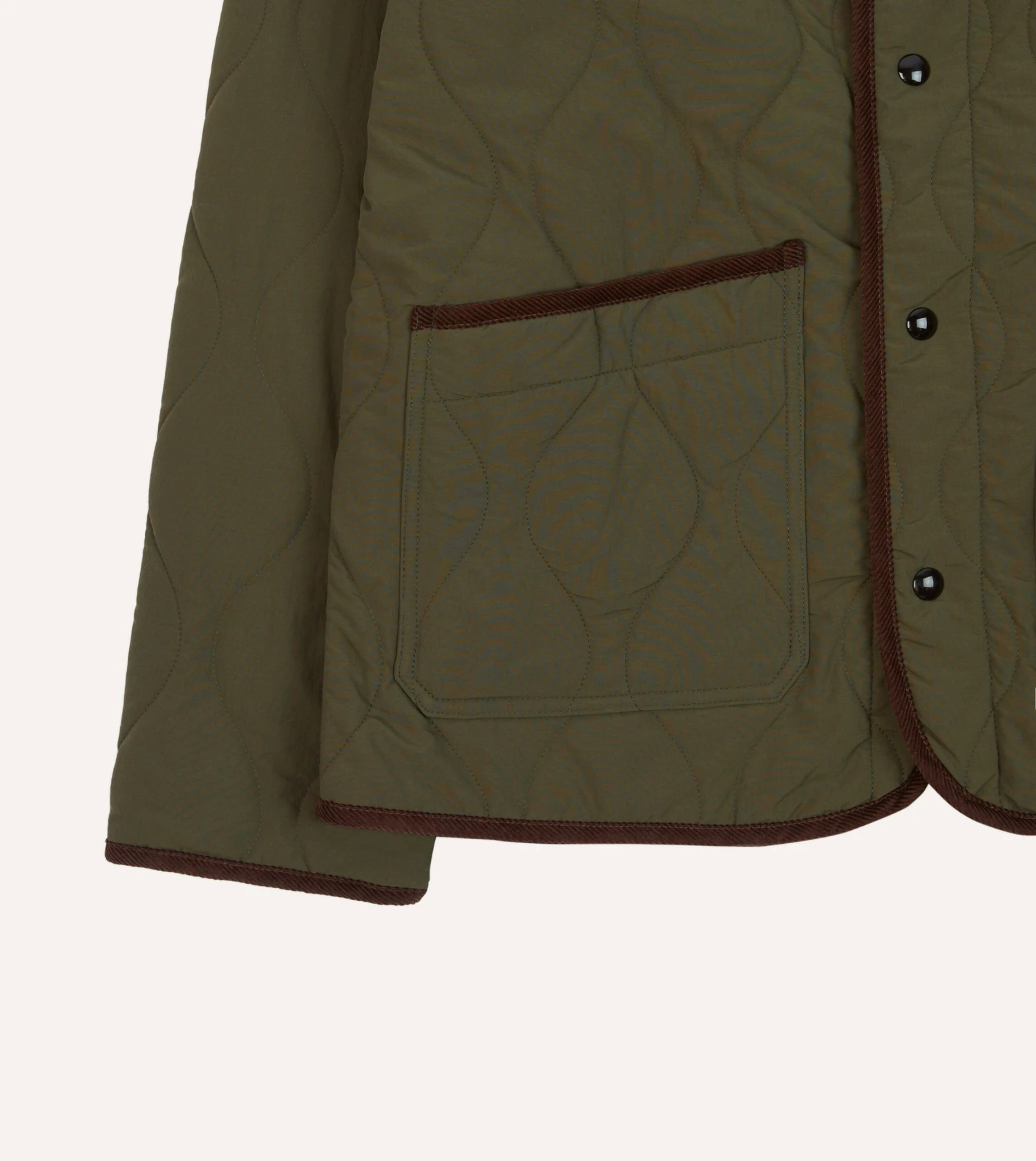 Olive Quilted Nylon Jacket 8 Olive Quilted Nylon Jacket - Image 6