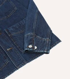 Stone Wash Denim Work Jacket -Drakes Shop DR2A1B23526 01200 5