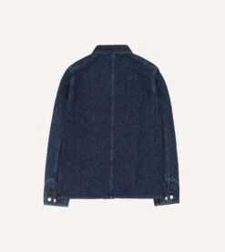Stone Wash Denim Work Jacket -Drakes Shop DR2A1B23526 01200 8