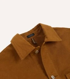 Tobacco Cotton Duck Canvas Five-Pocket Chore Jacket -Drakes Shop DR2A1B23634 03300 3