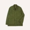 Olive Herringbone Cotton Jungle Jacket -Drakes Shop DR2A1D24118 01400 1