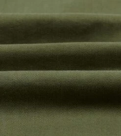 Olive Herringbone Cotton Jungle Jacket -Drakes Shop DR2A1D24118 01400 2