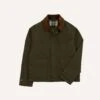 Green Waxed Cotton Wader Jacket With Blanket Lining -Drakes Shop DR2A1H23521 01400 1