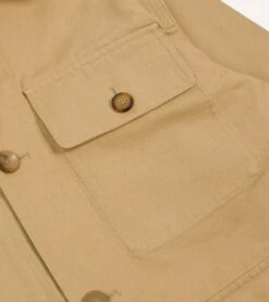 Tan Cotton Safari Jacket -Drakes Shop DR2A1J24011 01050 4