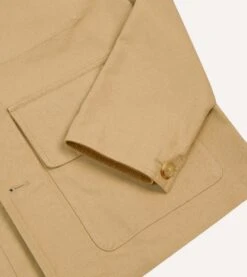 Tan Cotton Safari Jacket -Drakes Shop DR2A1J24011 01050 5