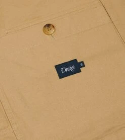 Tan Cotton Safari Jacket -Drakes Shop DR2A1J24011 01050 7