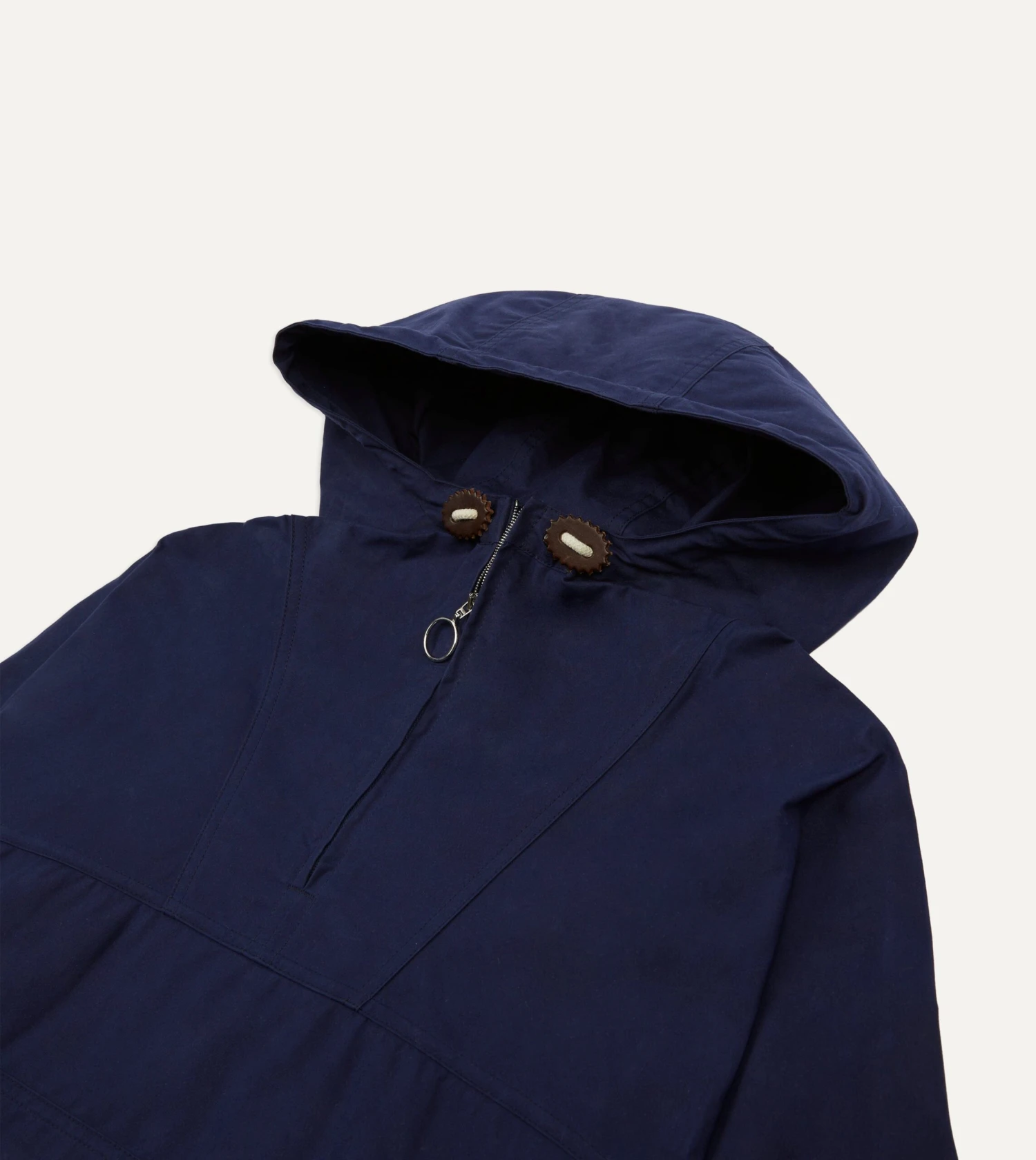 Navy Waxed Cotton Surf Cagoule 5 Navy Waxed Cotton Surf Cagoule - Image 3
