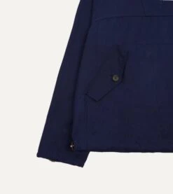 Navy Waxed Cotton Surf Cagoule 14 Navy Waxed Cotton Surf Cagoule -Drakes Shop DR2A1L 23042 01 250 4