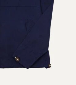 Navy Waxed Cotton Surf Cagoule 15 Navy Waxed Cotton Surf Cagoule -Drakes Shop DR2A1L 23042 01 250 5