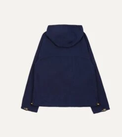 Navy Waxed Cotton Surf Cagoule 17 Navy Waxed Cotton Surf Cagoule -Drakes Shop DR2A1L 23042 01 250 7