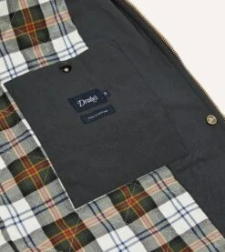 Brown Waxed Coverall Jacket -Drakes Shop DR2A1O21591 02300 7