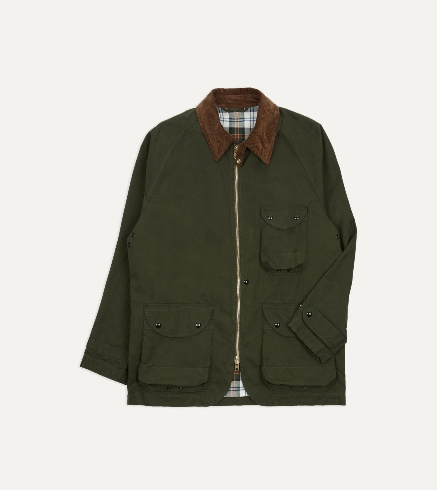 Green Waxed Lightweight Coverall Jacket 3 Green Waxed Lightweight Coverall Jacket