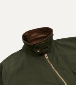Green Waxed Lightweight Coverall Jacket 18 Green Waxed Lightweight Coverall Jacket -Drakes Shop DR2A1O23043 01400 4