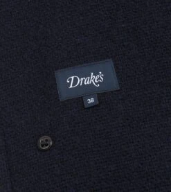 Navy Wool Raglan Coat -Drakes Shop DR2A1Q21891 02250 7