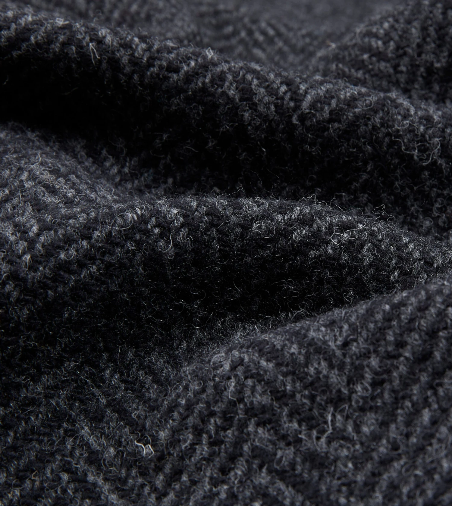 Dark Grey Herringbone Wool Raglan Coat 4 Dark Grey Herringbone Wool Raglan Coat - Image 2