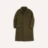Green Donegal Wool Twill Raglan Coat 2 Green Donegal Wool Twill Raglan Coat -Drakes Shop DR2A1Q22515 01400 1