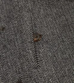 Grey Herringbone Wool Raglan Coat -Drakes Shop DR2A1Q23508 01600 6