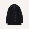 Navy Wool Double-Breasted Peacoat -Drakes Shop DR2A1S23502 01250 1