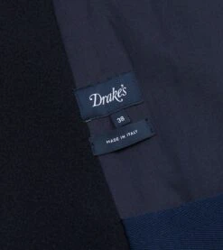 Navy Wool Double-Breasted Peacoat -Drakes Shop DR2A1S23502 01250 7