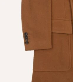 Camel Double-Breasted Cashmere-Wool Overcoat -Drakes Shop DR2A1T23515 01300 7