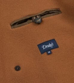 Camel Double-Breasted Cashmere-Wool Overcoat -Drakes Shop DR2A1T23515 01300 8