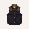 Rocky Mountain Featherbed For Drake's Navy Harris Tweed Leather Christy Down Vest 1 Rocky Mountain Featherbed For Drake's Navy Harris Tweed Leather Christy Down Vest -Drakes Shop DR2A1Y22831 02253 1