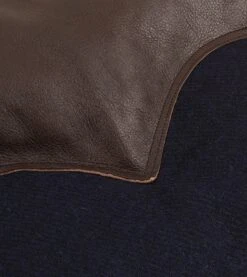 Rocky Mountain Featherbed For Drake's Navy Harris Tweed Leather Christy Down Vest -Drakes Shop DR2A1Y22831 02253 6