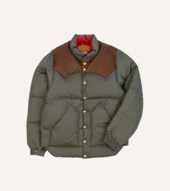 Rocky Mountain Featherbed For Drake's Olive Nylon Christy Down Jacket