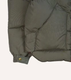 Rocky Mountain Featherbed For Drake's Olive Nylon Christy Down Jacket -Drakes Shop DR2A1Y23617 01400 6