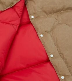 Rocky Mountain Featherbed For Drake's Brown Waxed Cotton Christy Down Vest With Shearling Collar -Drakes Shop DR2A1Y23619 01300 8