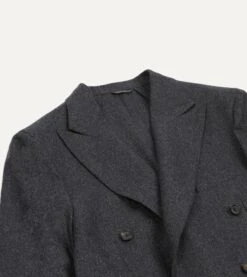 Grey Wool Flannel Double-Breasted Tailored Jacket 12 Grey Wool Flannel Double-Breasted Tailored Jacket -Drakes Shop DR2A2A 22800 02 600 3