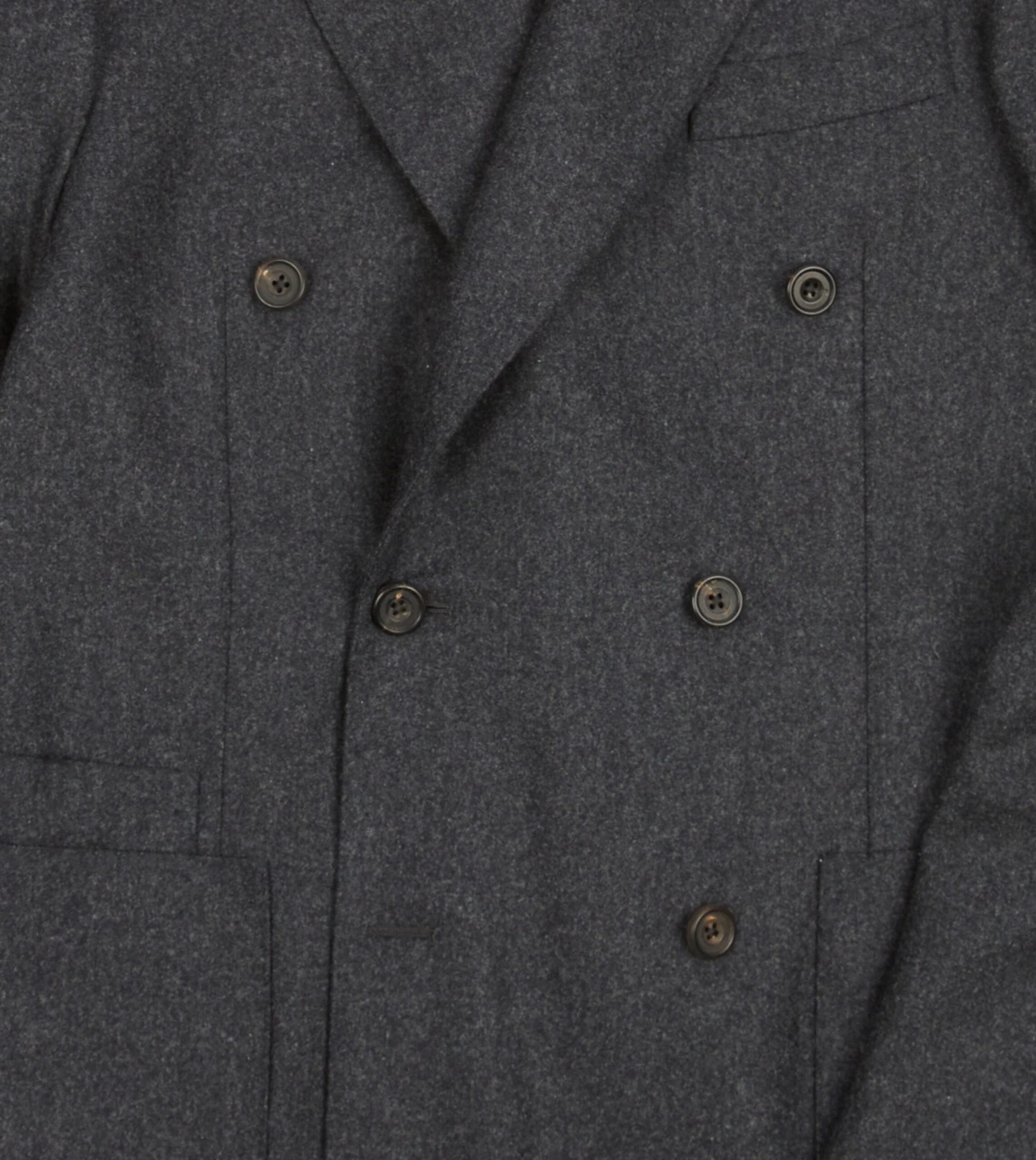 Grey Wool Flannel Double-Breasted Tailored Jacket 6 Grey Wool Flannel Double-Breasted Tailored Jacket - Image 4