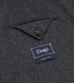 Grey Wool Flannel Double-Breasted Tailored Jacket 15 Grey Wool Flannel Double-Breasted Tailored Jacket -Drakes Shop DR2A2A 22800 02 600 6