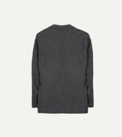 Grey Wool Flannel Double-Breasted Tailored Jacket 17 Grey Wool Flannel Double-Breasted Tailored Jacket -Drakes Shop DR2A2A 22800 02 600 7