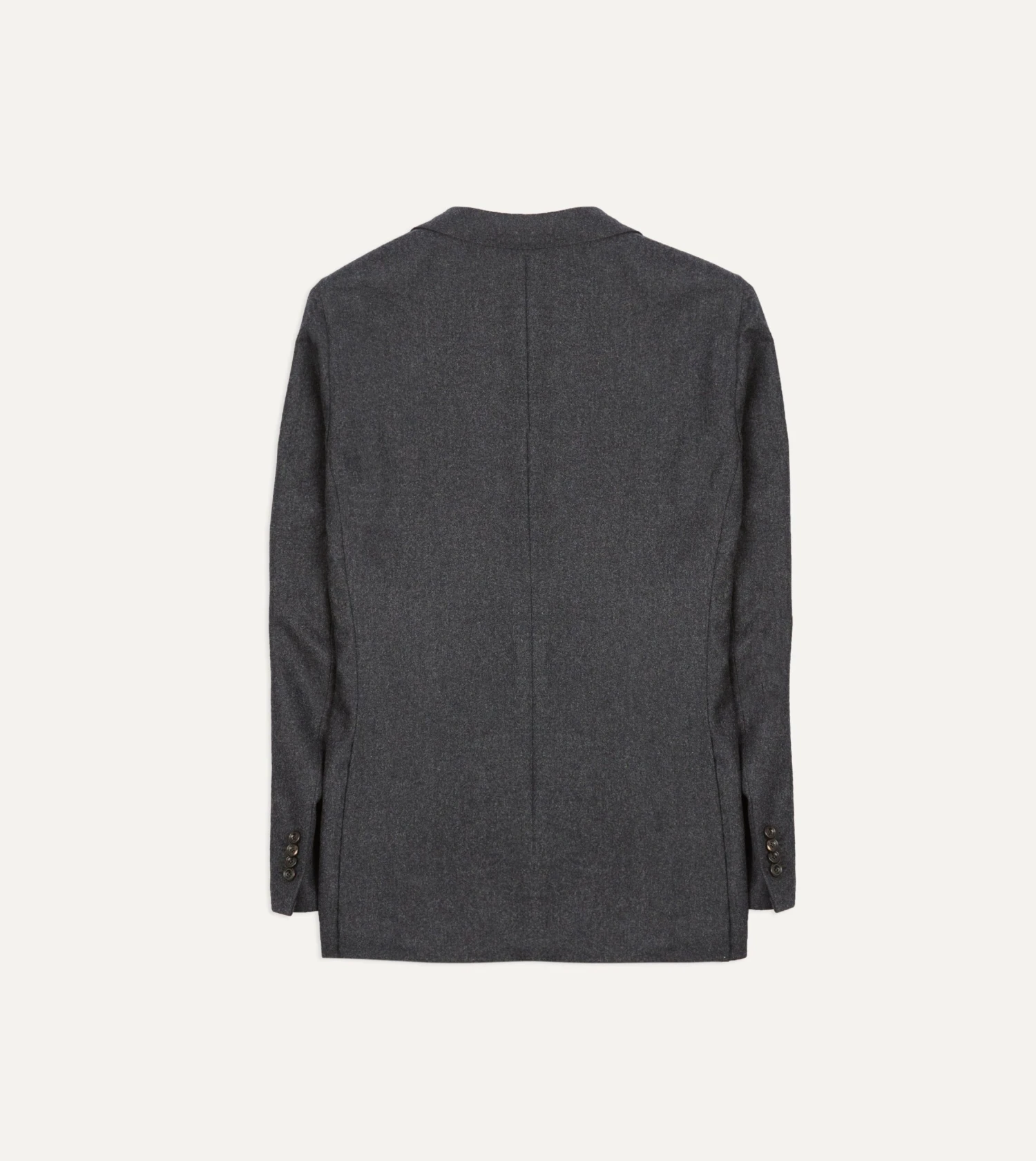 Grey Wool Flannel Double-Breasted Tailored Jacket 10 Grey Wool Flannel Double-Breasted Tailored Jacket - Image 8