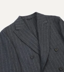 ALD / Drake's Double Breasted Chalkstripe Suit Jacket -Drakes Shop DR2A2A23662 01602 3