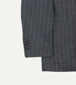 ALD / Drake's Double Breasted Chalkstripe Suit Jacket -Drakes Shop DR2A2A23662 01602 7