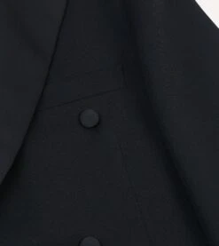 Black Barathea Wool Double-Breasted Dinner Jacket -Drakes Shop DR2A2A23730 01100 4