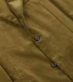 Olive Green Mid-Wale Cotton Corduroy Tailored Jacket -Drakes Shop DR2A2B21376 02400 4