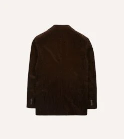 Brown Mid-Wale Cotton Corduroy Tailored Jacket -Drakes Shop DR2A2B21376 03300 8