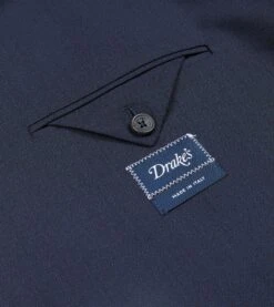 Navy Tropical Wool Tailored Jacket -Drakes Shop DR2A2B21378 01250 5