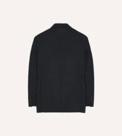 Navy Tropical Wool Tailored Jacket -Drakes Shop DR2A2B21378 01250 6