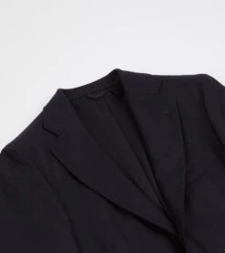 Navy Wool Flannel Tailored Jacket -Drakes Shop DR2A2B21379 01250 3