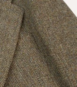 Brown Herringbone Harris Tweed Blazer -Drakes Shop DR2A2B23623 01600 4