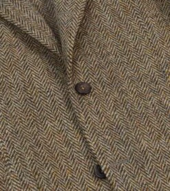 Brown Herringbone Harris Tweed Blazer -Drakes Shop DR2A2B23623 01600 5