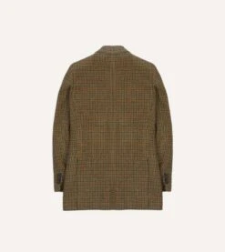 Brown Houndstooth Check Tweed Blazer -Drakes Shop DR2A2B23624 01303 8