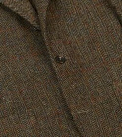 Brown Windowpane Check Tweed Blazer -Drakes Shop DR2A2B23786 01303 5
